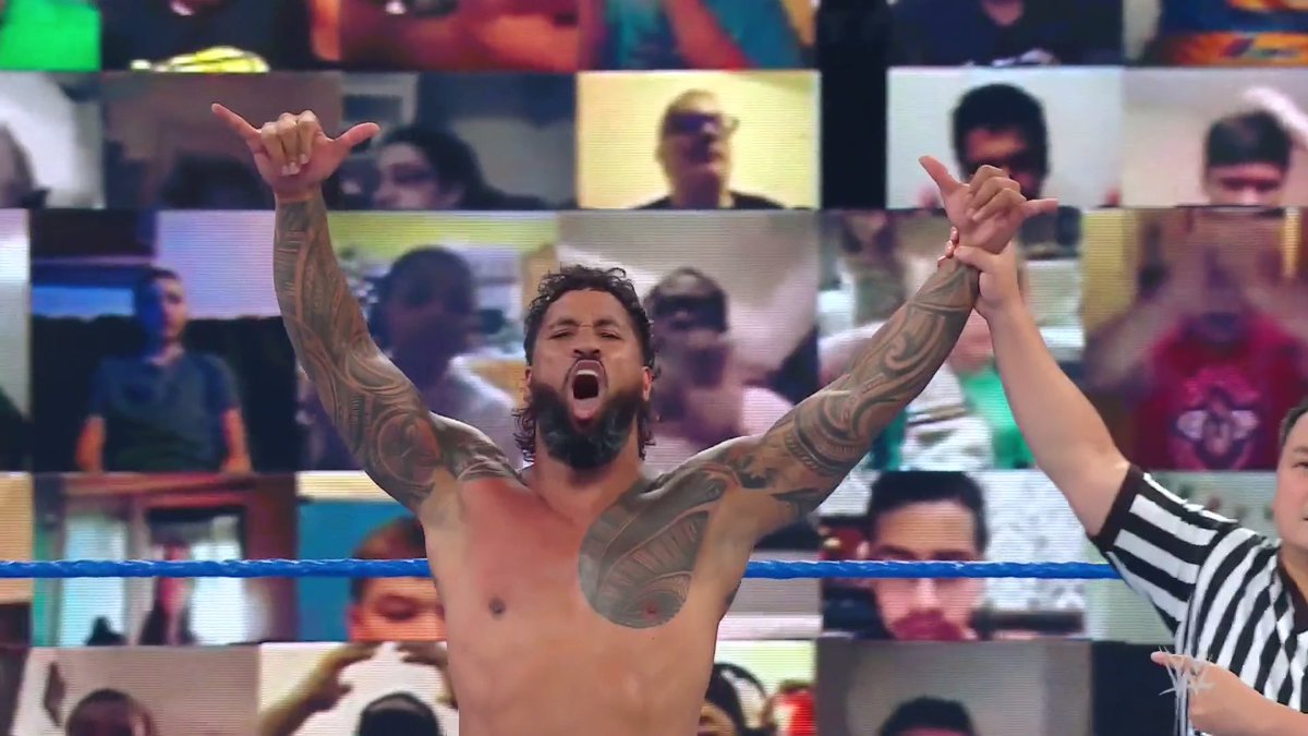 WWE's tweet photo. Believe THAT.

Jey @WWEUsos has earned himself an opportunity at @WWERomanReigns' #UniversalTitle at #WWEClash of Champions! #SmackDown https://t.co/5nKmMzL62O
