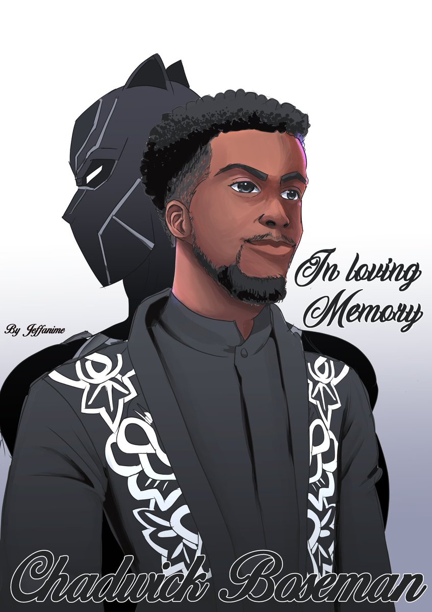 Jeffanime4's tweet photo. So I wanted to make #BlackPanther Star #ChadwickBoseman Some tribute #fanart In respect to his passing. But I kinda suck at realism. Oh well.
#ChadwickForever #ArtistOnTwitter https://t.co/av8BWqxfAx