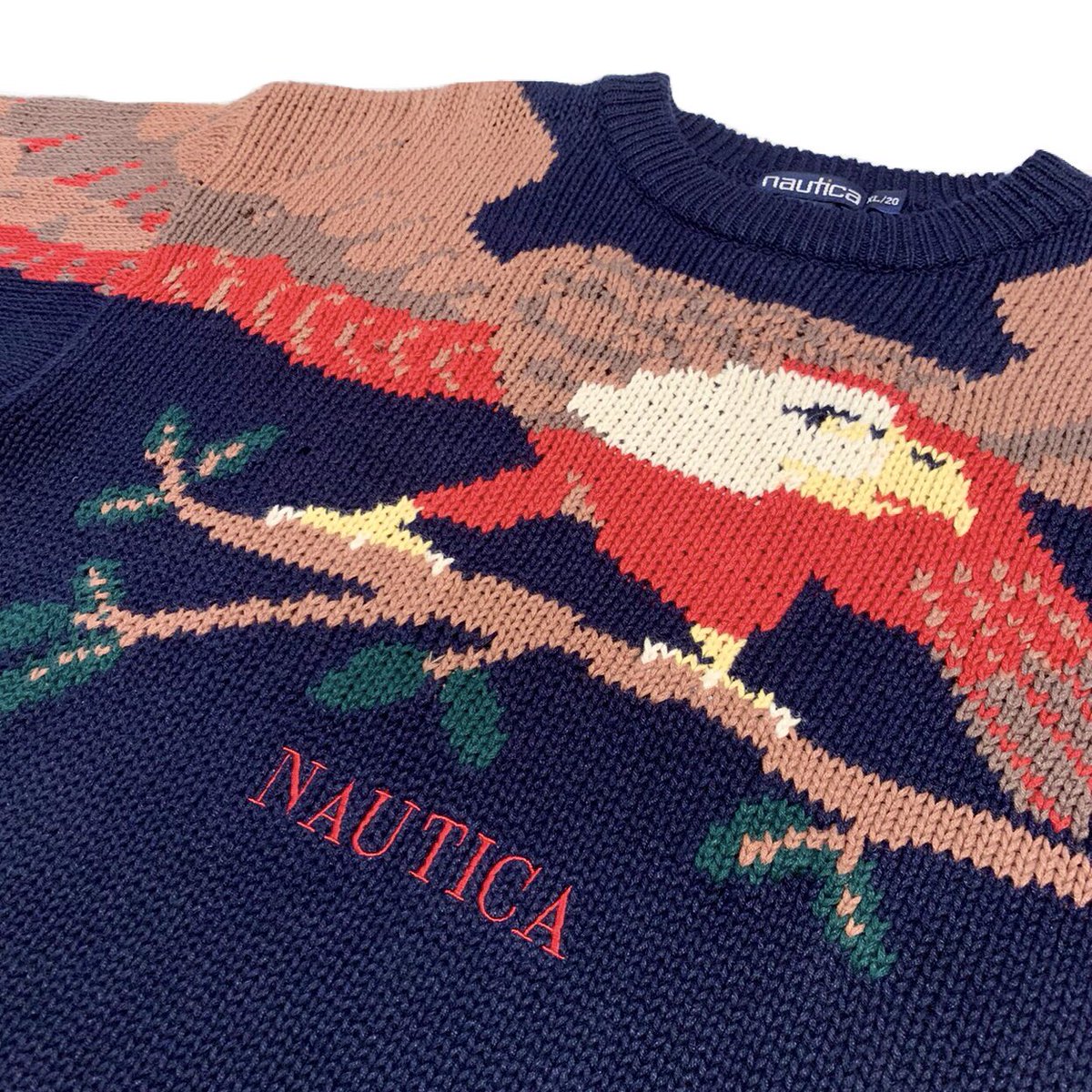 taramake's tweet photo. NAUTICA
イーグル コットンニット。
#nautica 
#TARAMAKE
#used 
#vintage 
#fashion
#古着
#harajuku https://t.co/3zsbz1QR4Z