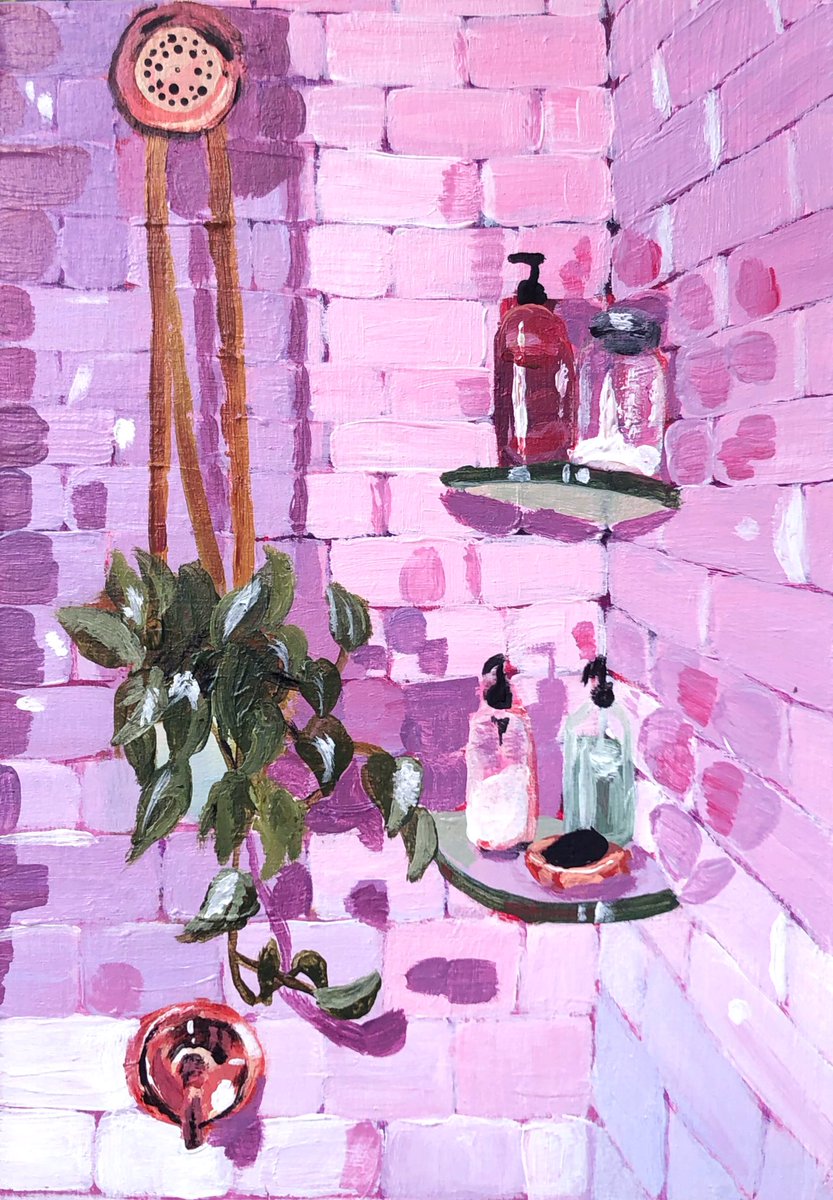 leahgardnerart's tweet photo. 4x6, acrylic on wood panel. 🧼 https://t.co/KKnLWvtqOD