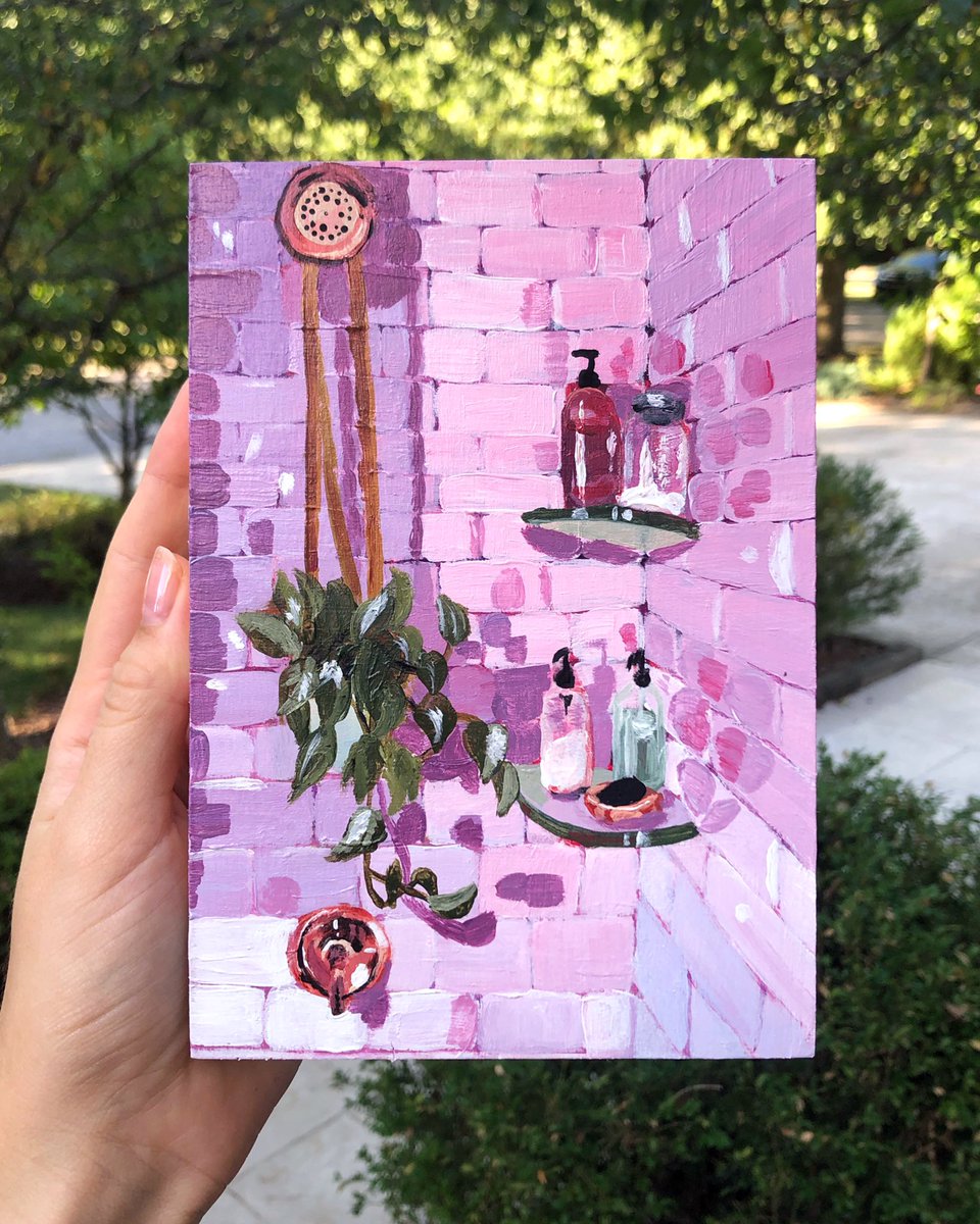 leahgardnerart's tweet photo. 4x6, acrylic on wood panel. 🧼 https://t.co/KKnLWvtqOD