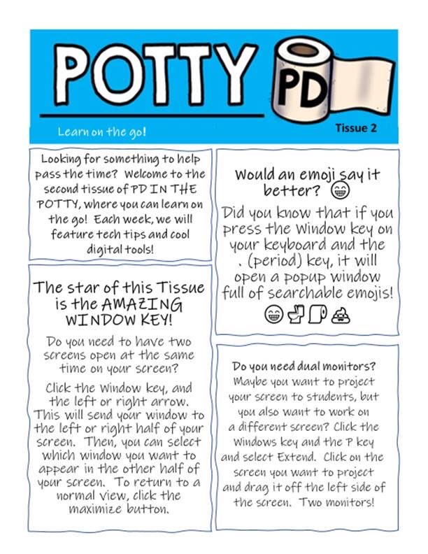 Looking for some tech pd...on the go...while you go?  Tissue 2 of Potty PD! 😂🚽