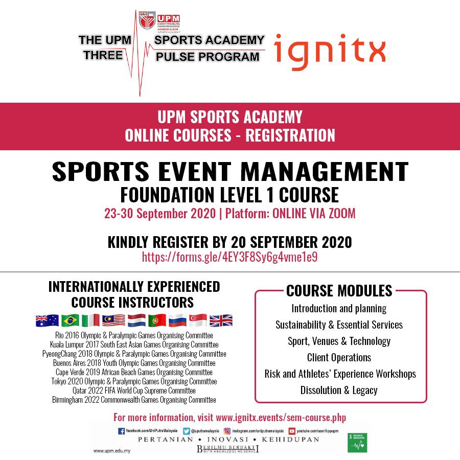 ignitx_sports's tweet photo. 🔈 Registration is now open for the Sports Event Management course! Go to https://t.co/0isnEFO7Ub for more info!
#IGNITXknowledge https://t.co/T3tpqewH8z