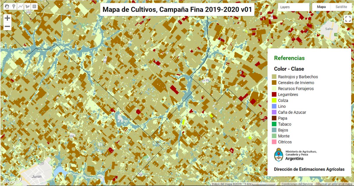 eduardo_rollero's tweet photo. Después de un gran trabajo de todo el equipo de delegaciones y técnicos de sede central de #EstimacionesAgrícolas #Magyp hemos logrado el Mapa de Cultivos - Campaña Fina 2019/20 versión preliminar. https://t.co/L9BRozaYTH https://t.co/LznaITpHSL