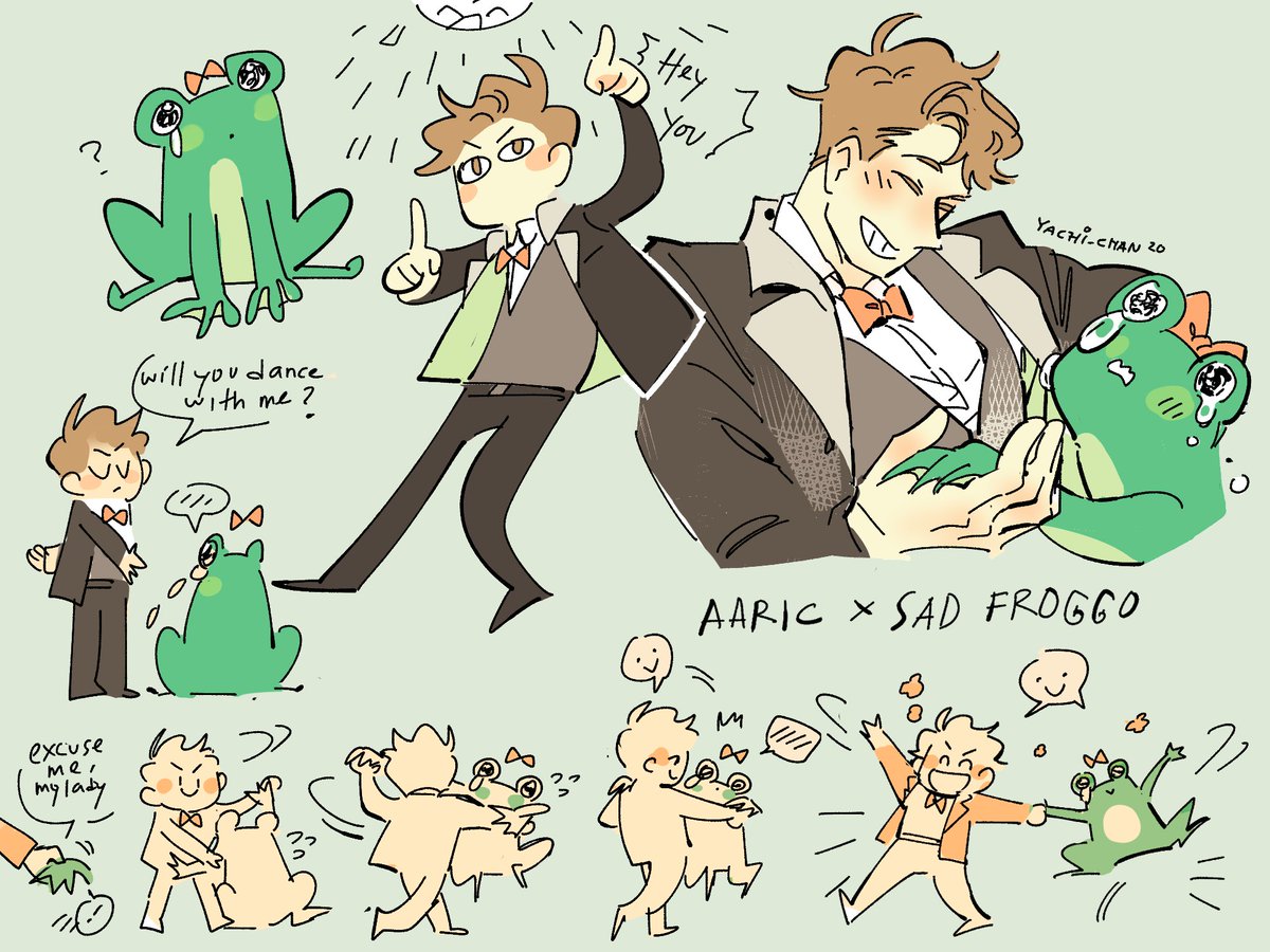 「don't ask why i just wanna draw froggo it made me feel '(((」Yachi