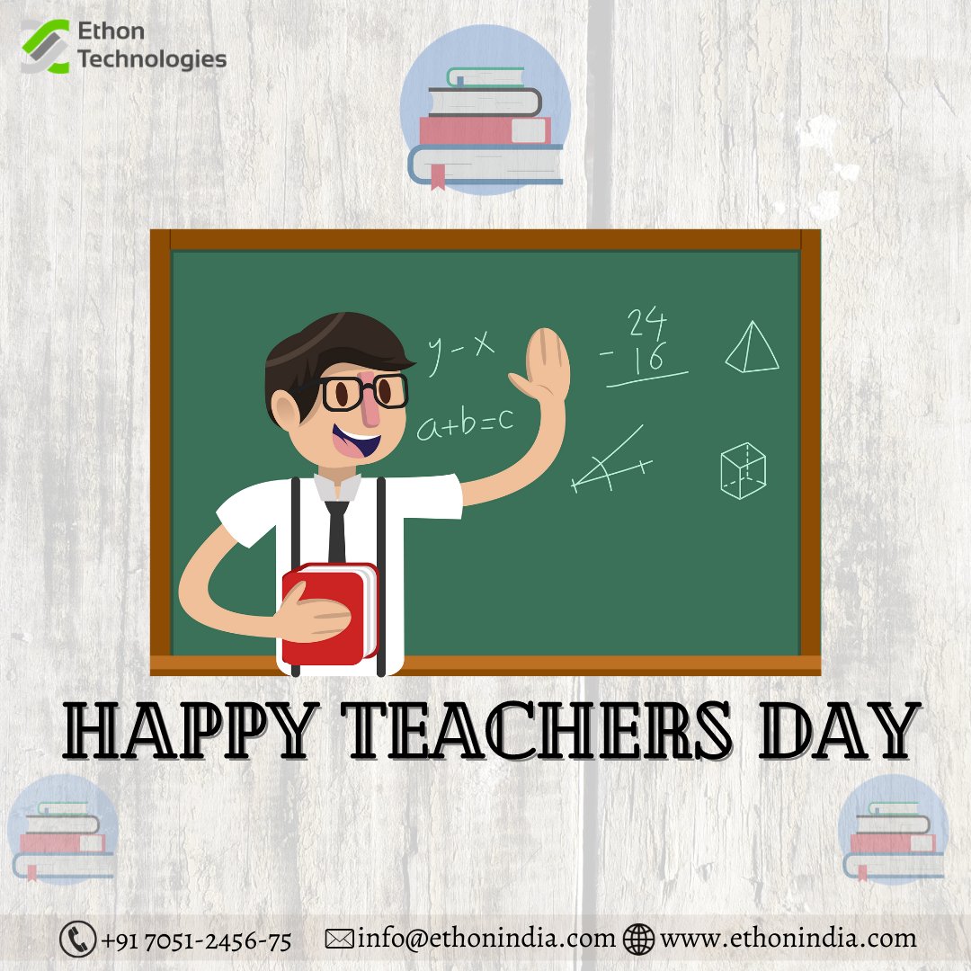 ethonindia's tweet photo. The art of teaching is the art of assisting discovery.
#HappyTeachersDay #TeachersDay #EthonTechnologies https://t.co/C2qwmRyQJf