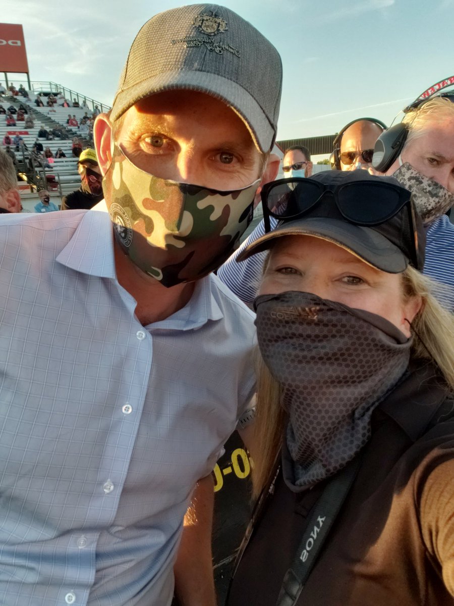 NikkiAriesMedia's tweet photo. Had the pleasure of meeting @EricTrump today at the #USNats. He was a really nice & polite guy! He went around to all the pits, taking pictures with everyone. Everywhere you looked were #RacersForTrump signs and decals. https://t.co/EcIR9GNPgs