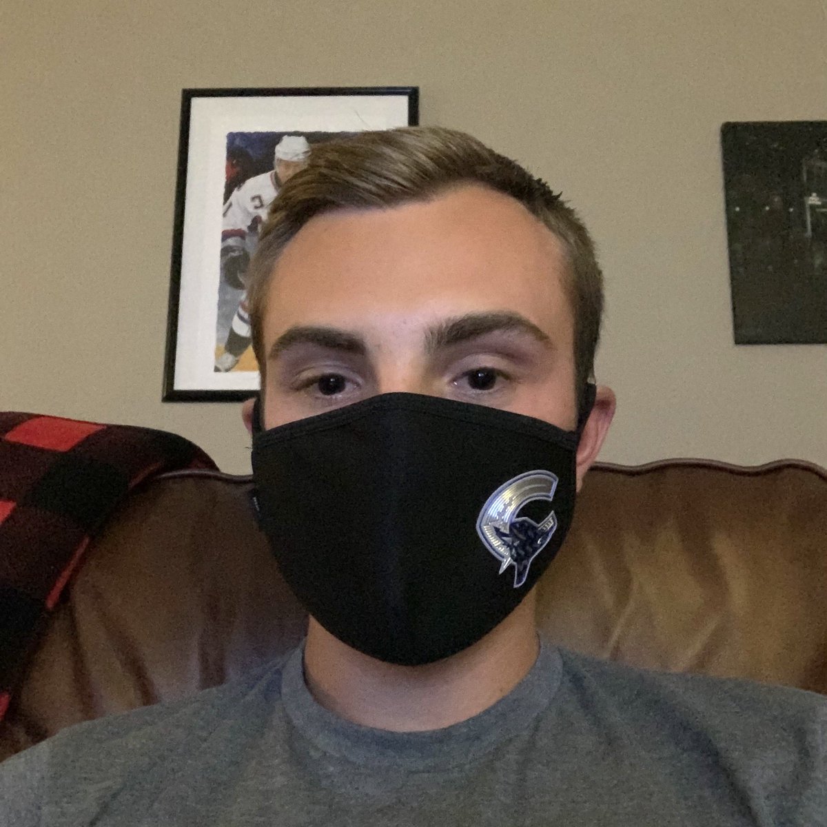 InTheBluePaint's tweet photo. #RallyMask is on and ready to go for the 3rd period. Go out and #WinDaTurd boys! #GoCanucksGo https://t.co/FsqeQ8qNIr