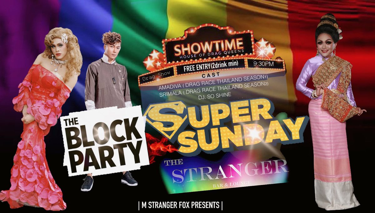 DjSoShine's tweet photo. @MStrangerFox Presents Super Sunday The Block Party

Amadiva - Srimala - Dj SoShine

See you on 6th September 2020 at @TheStrangerBar 

#dj #dragqueen #dragshow #dragraceth #lgbtqi #pride #equality #newnormal #stranger4ever #thestrangerbarbkk #silomsoi4 #bangkok #thailand https://t.co/qcHNLNJPwM