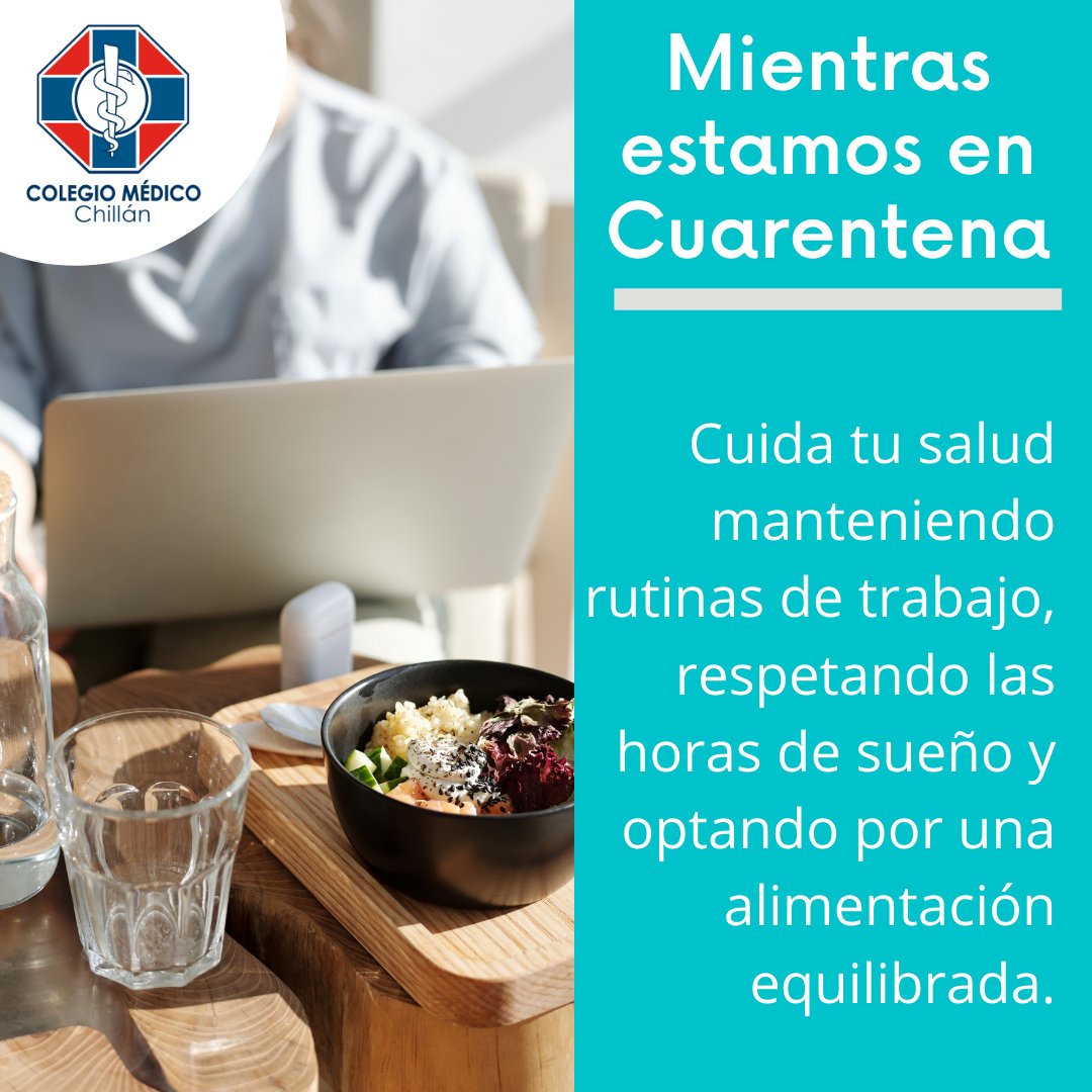 Colmedchillan's tweet photo. Siempre es importante cuidar la #Salud de forma integral. Prioriza hábitos saludables en el periodo de la #Cuarentena junto con respetar todas las medidas de #Prevención ante el #COVID19. La #Salud necesita el compromiso de todos. Seamos #PromotoresDeLaPrevención https://t.co/ic1fAT9Pgz
