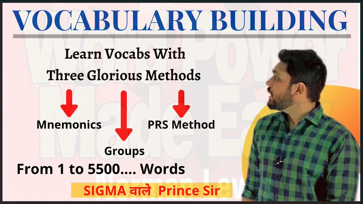 SigmaGurukul's tweet photo. https://t.co/8XmaH3tqaU
Teacher’s day gift for all the students 
Vocabulary series begins 
Go and watch it now https://t.co/SDcD7DgJEu