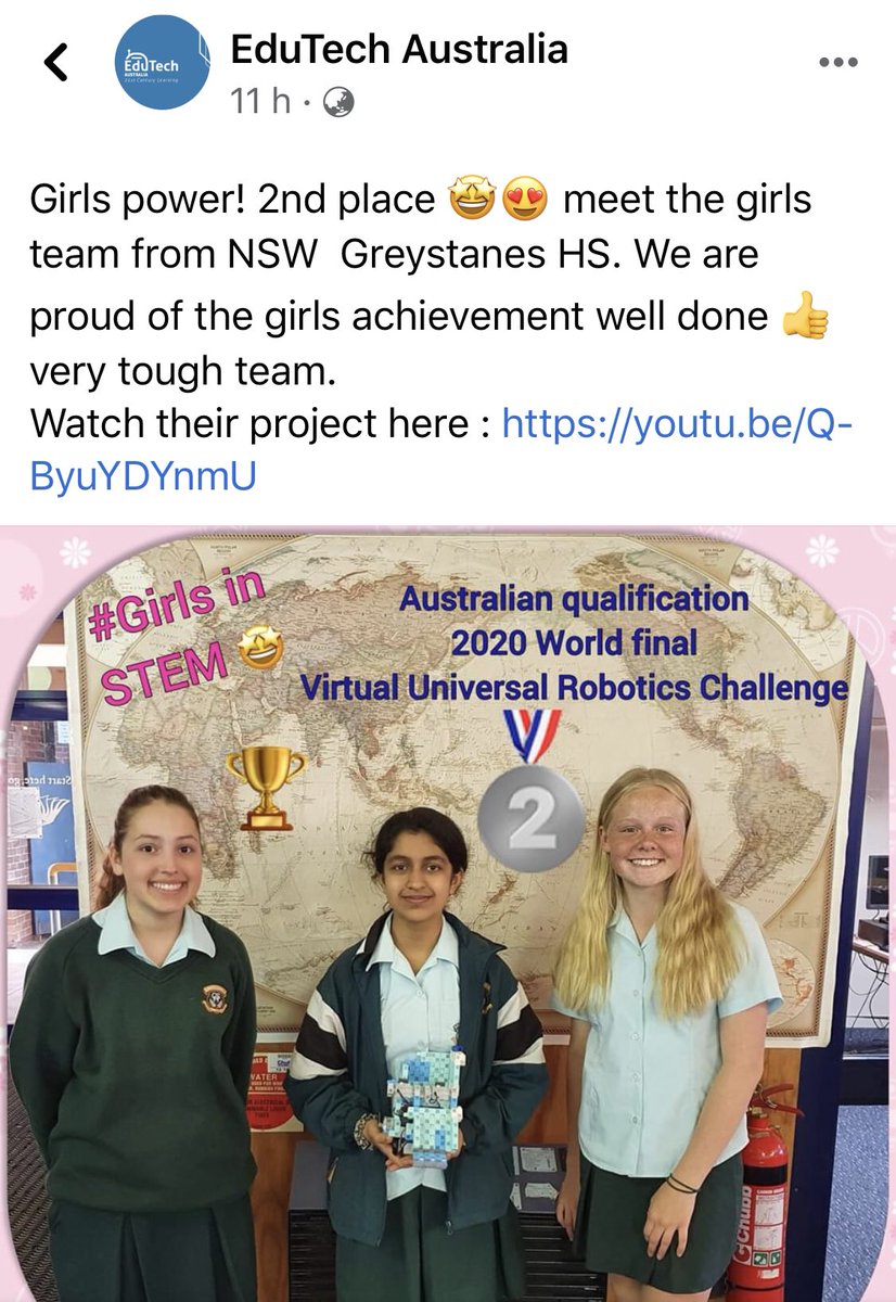 We are very proud of our students! GHS is building strong and successful STEM leaders for the future <a href="/NSWEducation/">NSW Dept of Education</a> #edutechaustralia #stem