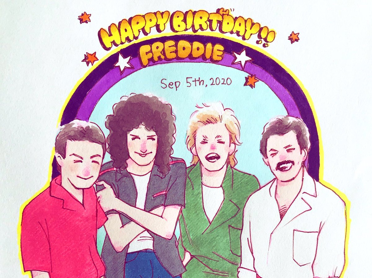 cup_of_coffee15's tweet photo. フレディ、お誕生日おめでとう🎁
フレディとQueen に出会ってから、私の毎日はより色鮮やかになりました。
ありがとう✨

（痛恨のスペルミス😇）

#HappyBirthdayFreddieMercury
 #フレディマーキュリー誕生祭2020
#フレディマーキュリー誕生祭 https://t.co/26LOhi2lm9