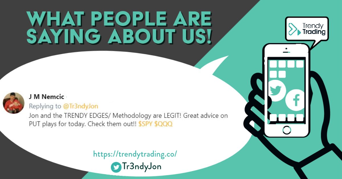Tr3ndyJon's tweet photo. Proprietary #TrendyEDGES work like MAGIC!!
See what our members are saying!
Visit https://t.co/6YfwFf2btx for more info and please don't hesitate to reach out via DM. Happy Trading! https://t.co/2fWiO1EysR