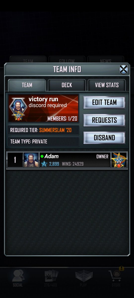 Adam26400009's tweet photo. #WWESuperCard looking for serious ss20 players message me if interested https://t.co/dhPi29cxEi