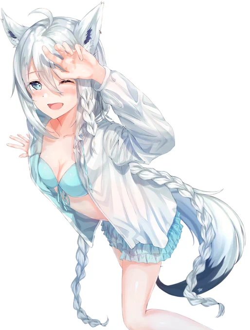 まだ暑いので水着!

#絵フブキ 