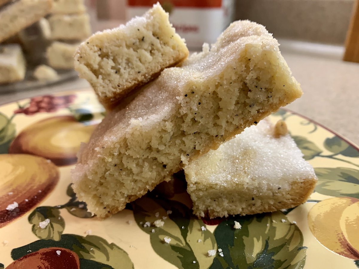 InaFelsheim's tweet image. Some  #datatooutcome baking today. Tried @Meringue_Jen recipe for shortbread, and customized it to be English Breakfast Vanilla Bean Shortbread. Tasty business. Who else is baking?