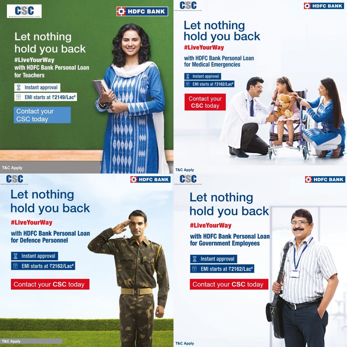anujmahhajan's tweet photo. All Business Facilitator and Business Correspondence of HDFC Bank can help Govt. Employees , Doctors , Govt. Teachers , Defence Officers to avail loan..
#Hdfc #CSC #CSCJammuKashmir #HDFCCSC #CSCLeh #cscinitiatives #HDFCBankJK https://t.co/hj3gyloIqP