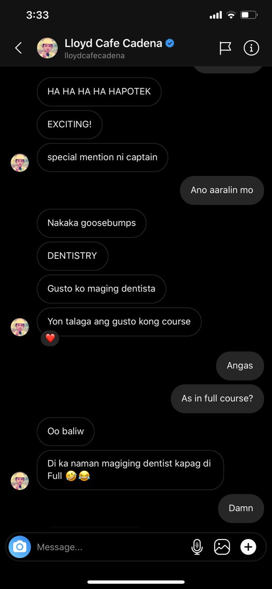 kimpoyfeliciano's tweet photo. Lloyd wanted to be a dentist after ECQ 💔 Ako naman, sabi ko sa kanya isasakay ko siya kapag naging piloto ako.

"Maiksi lang ang buhay, search for purpose" 😢 @LloydCadena https://t.co/qQAmBApIpZ