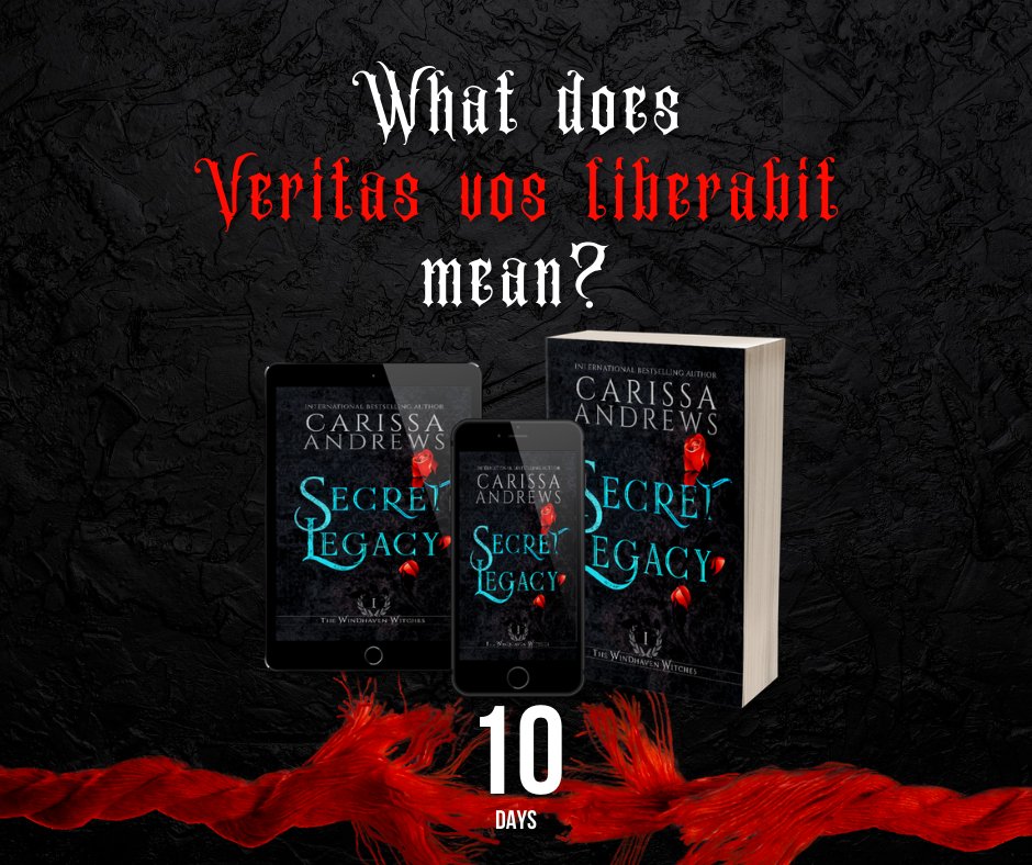 CarissaAndrews's tweet photo. Oh yes... the countdown is OFFICIALLY ON! 💫
Do you know the answer to the question below? You might wanna do some digging to find out! 😜
Haven't preordered your copy yet? Just a thought...now might be a good time.
https://t.co/oKLT9lOFH9
#windhavenwitches #secretlegacy https://t.co/iV17rwxik4
