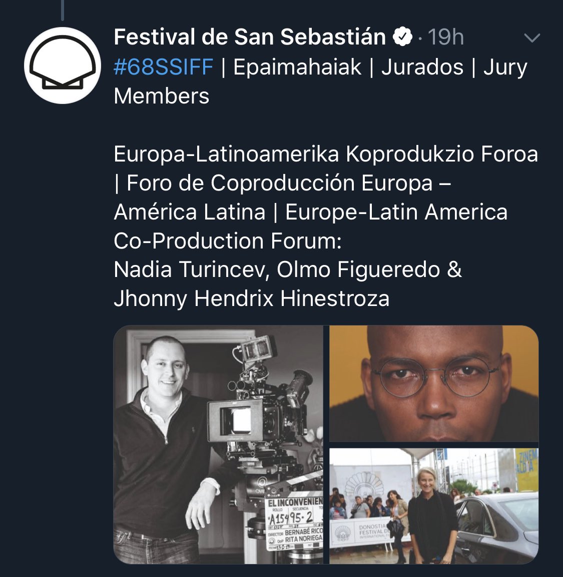 Felices, nuestro director <a href="/hendrixjhonny/">jhonny hendrix</a> hará parte del jurado Europe-Latin América Con-production Forum del 68 Festival Internacional de San Sebastián.