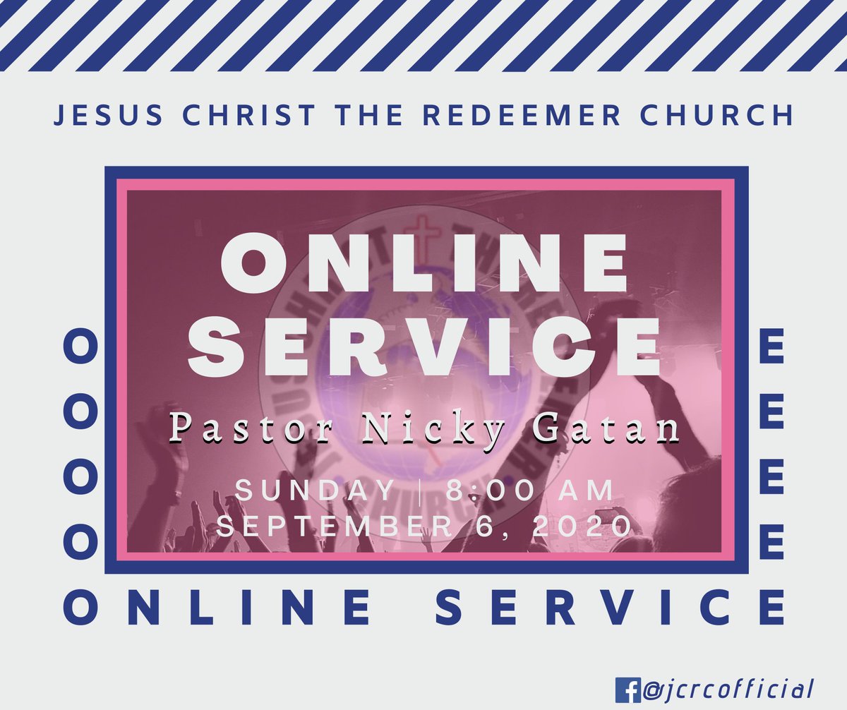OfficialJCRC's tweet photo. As we shift to MGCQ, Jesus Christ the Redeemer Church will resume its Sunday Service starting tomorrow, September 6, 2020, 7:45 AM  to 10:00 AM. https://t.co/9K85UCyaCB