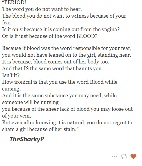 TheSharkyP's tweet photo. PERIOD !
#menstrualhygiene #menstruation #periods #dysmenorrhea #taboo #indiantaboo #sanitarypad #menstrualhygiene #mensturationmatters
#mensturalawareness  #sanitarypad
#periods #breaknorms #socialtaboos
#itsjustaperiod #reddotchallenge #menstruationmatters https://t.co/kfQ49hLaHL