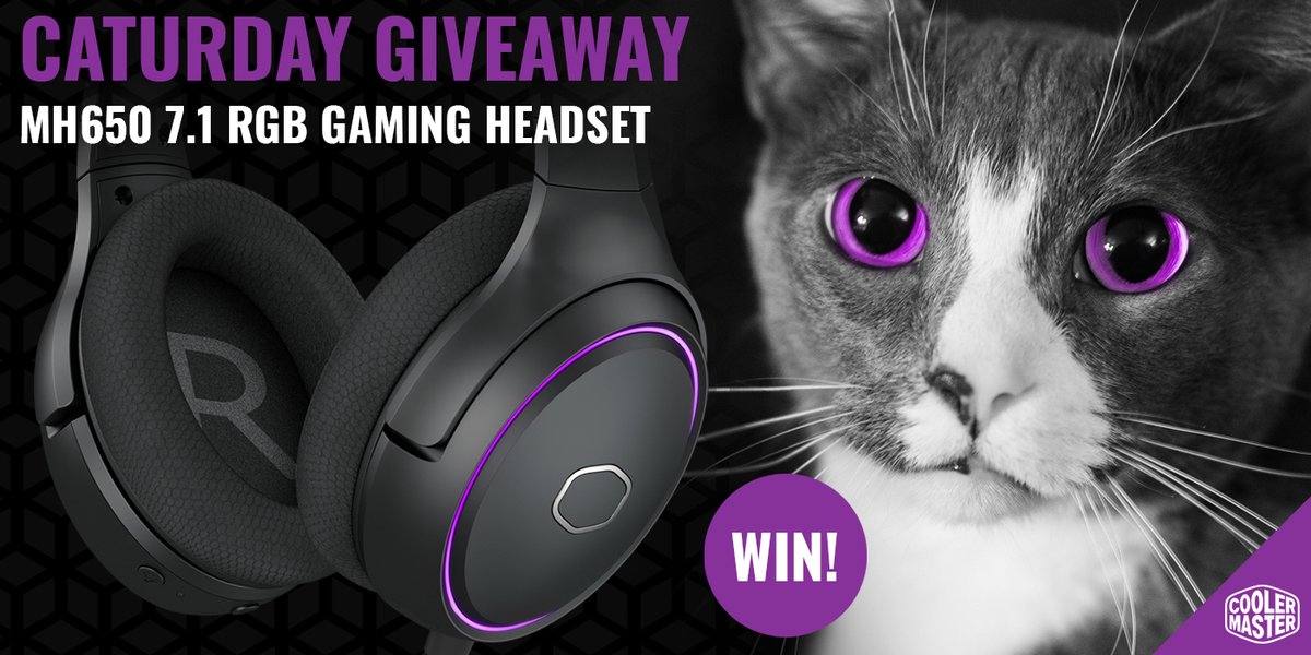 CoolerMasterND's tweet photo. IT'S CATURDAY! ๐ปDid you know that cats prefer 7.1 RGB gaming headsets? Tell us why over at our Facebook page, and you can win one for yourself (or your cat)! Sounds purrfect to me!
https://t.co/8pz3a3g7rh
#CoolerMaster #MakeItYours #MH650 #RGB #PCMR #caturday #giveaway https://t.co/yGYtG9entd