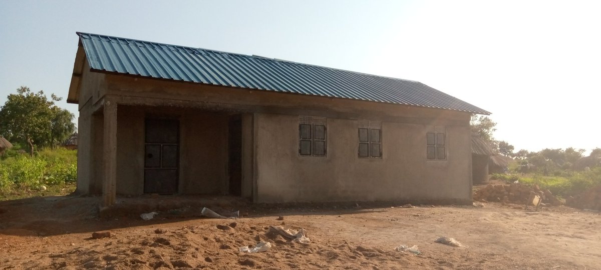 ICANSouthSudan3's tweet photo. With funding from @Misereor the completion of our Children Music Center is on going. It will be a trauma healing &amp; peace building center for Refugee Children.  Where Children will learn playing different music instruments and a place of comfort for Children 
Thank you @Misereor https://t.co/K7efLhFkHb
