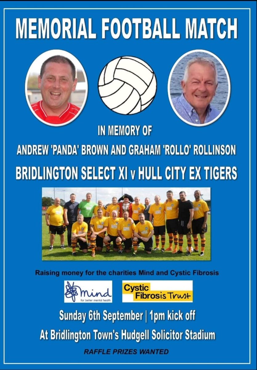 Harps69's tweet photo. Only one day to go until this fantastic event for 2 special lads. A lot of hard work has gone into organising this so if you're not doing anything tomorrow then please come down and show your support for 2 fabulous charities ❤ ⚽️ 🍻
#mind #cysticfibrosistrust #extigers https://t.co/tKK2lxM0yh