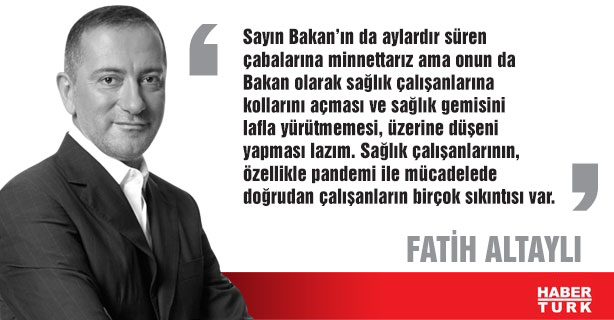 Haberturk's tweet photo. Sağlık Bakanı da sağlık çalışanlarına kollarını açsın
Fatih Altaylı yazdı... @fatihaltayli https://t.co/bHInMBBwUc https://t.co/dSN4w6FEd4