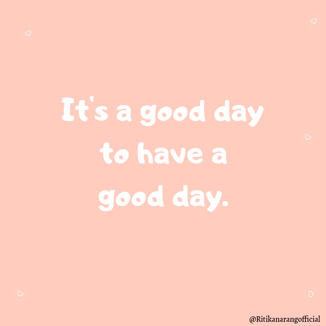 riti_1994's tweet photo. We are in charge of how we feel. It's our attitude that makes a day good or bad. So, why not show a positive attitude and have a nice day.🌸
.
P.S. - Life is beautiful, enjoy the ride. ❤️
.
Are you going to enjoy today?
.
#futureisfemale #ritikanarang #saturdayvibes #weekend #RN https://t.co/F75N1AalMd