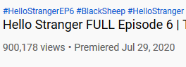 swingtime16's tweet photo. #HelloStrangerEP6 finally hit the 900K views mark on youtube! (1M views is within reach!) Congratulations @Black_SheepPH @tonythesharky @imJCAlcantara @petersenvargas @krizgazmen @mister_angst @Migs_Almendras @vivoree @patrickquiroz_ @gasvicencio and the entire HS community! https://t.co/TgyI8ZPPWm