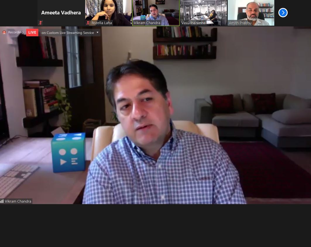 Our first learning session at #PRClub with <a href="/vikramchandra/">Vikram Chandra</a> and the team at <a href="/editorji/">editorji</a> / <a href="/VasudhaS/">VasudhaS</a> on video storytelling