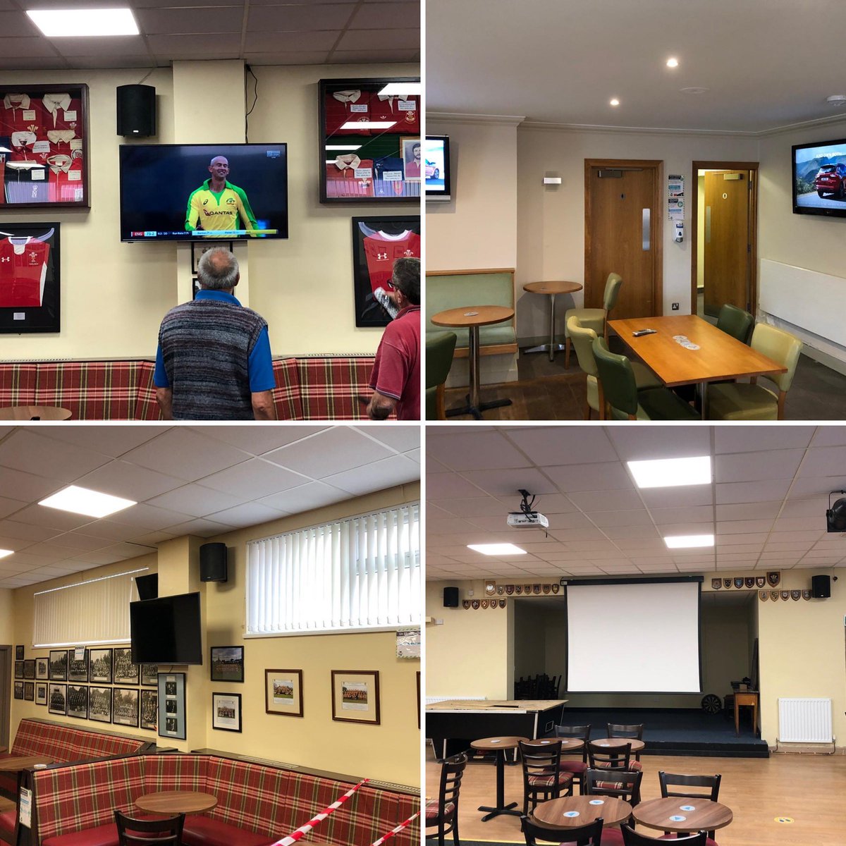 kidtownafc's tweet photo. Check out the new TVs at the Kidwelly Rugby Football Club @rfc_kidwelly showing live sport every weekend. We also look forward to our presentation at our new HQ next Saturday 🟡⚫️🍻 https://t.co/zNxJHIXb7u