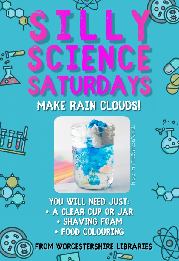 EveshamLib's tweet photo. Make a rain cloud in this week's Silly Science Saturday!
All you will need is shaving foam, a jar or glass, water and food colouring (blue is best to represent the rain drops). Have fun! π§οΈπ§οΈπ§οΈ
#STEM #STEAM #LibrariesFromHome #SillyScienceSaturdays https://t.co/80o6ACEOpt