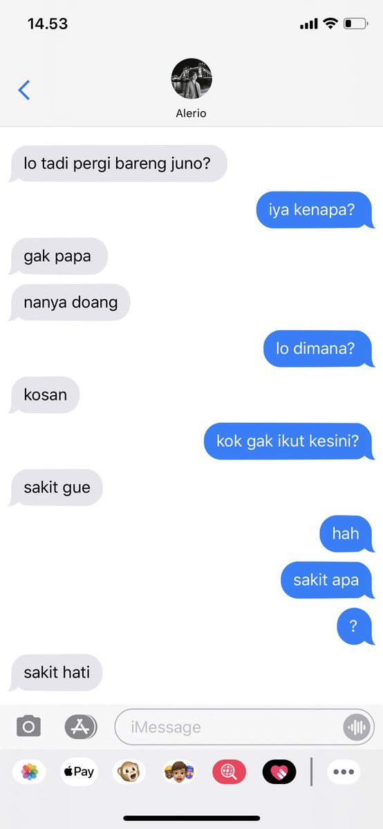Ale sakit. Sakit hati. Eh, emang berhak le?