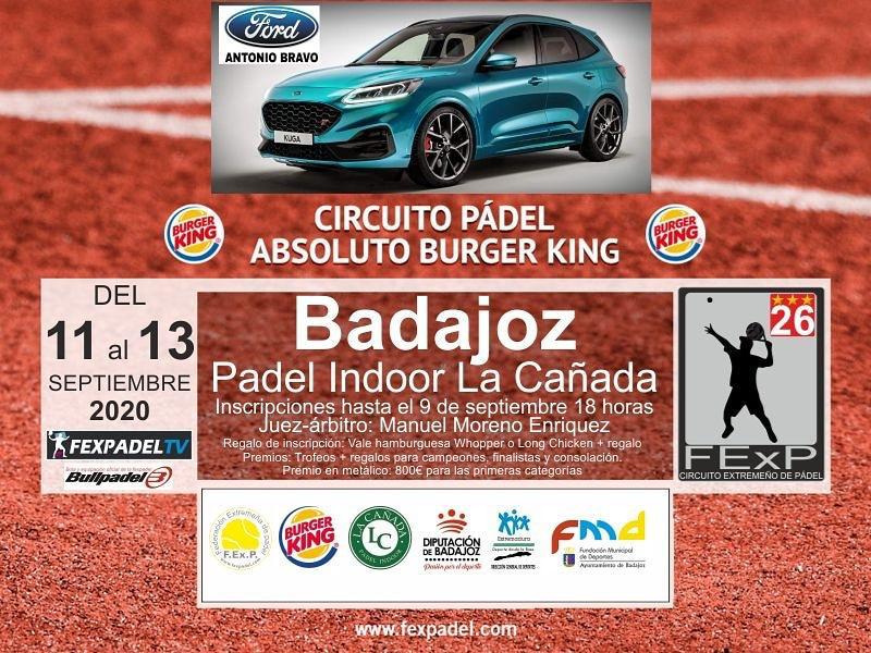 Circuito Burger King absoluto de padel en <a href="/indoorlacanada/">PADEL INDOORLACAÑADA</a> @DXTextremadura <a href="/hoyextremadura/">Diario HOY</a> <a href="/BadajozDeportes/">Badajoz Deportes</a>