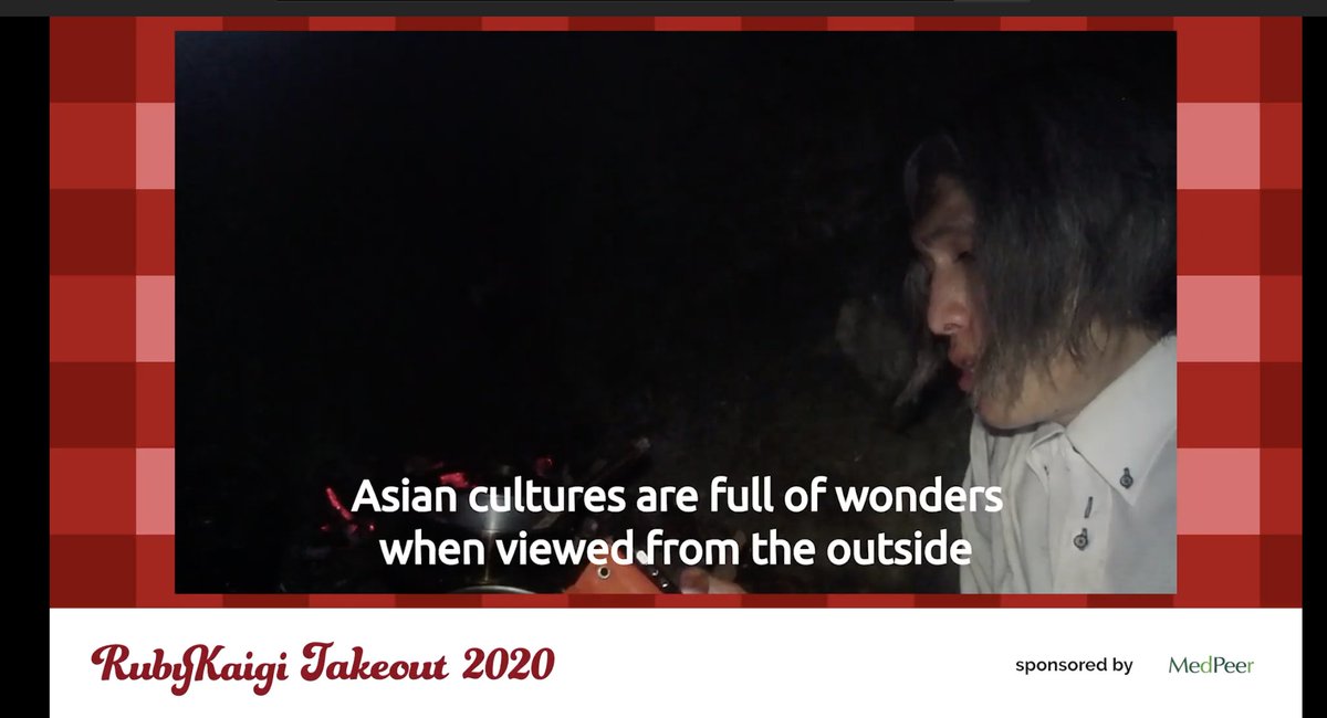 thejonanshow's tweet photo. I'm watching @aycabta explain the "Asian Nightmare" of unicode encoding next to a campfire in the middle of the woods, having just climbed straight up a waterfall. It's safe to say #rubykaigi has won conferences for this year. https://t.co/TlvdzDNKHd