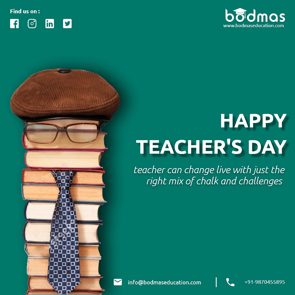 bodmasservices's tweet photo. The art of teaching is the art of assisting discovery. #HappyTeachersDay #TeachersDay2020 #mentors #guides #guru #Bodmas #bodmaseducationservices https://t.co/IO8jsAx1ZW
