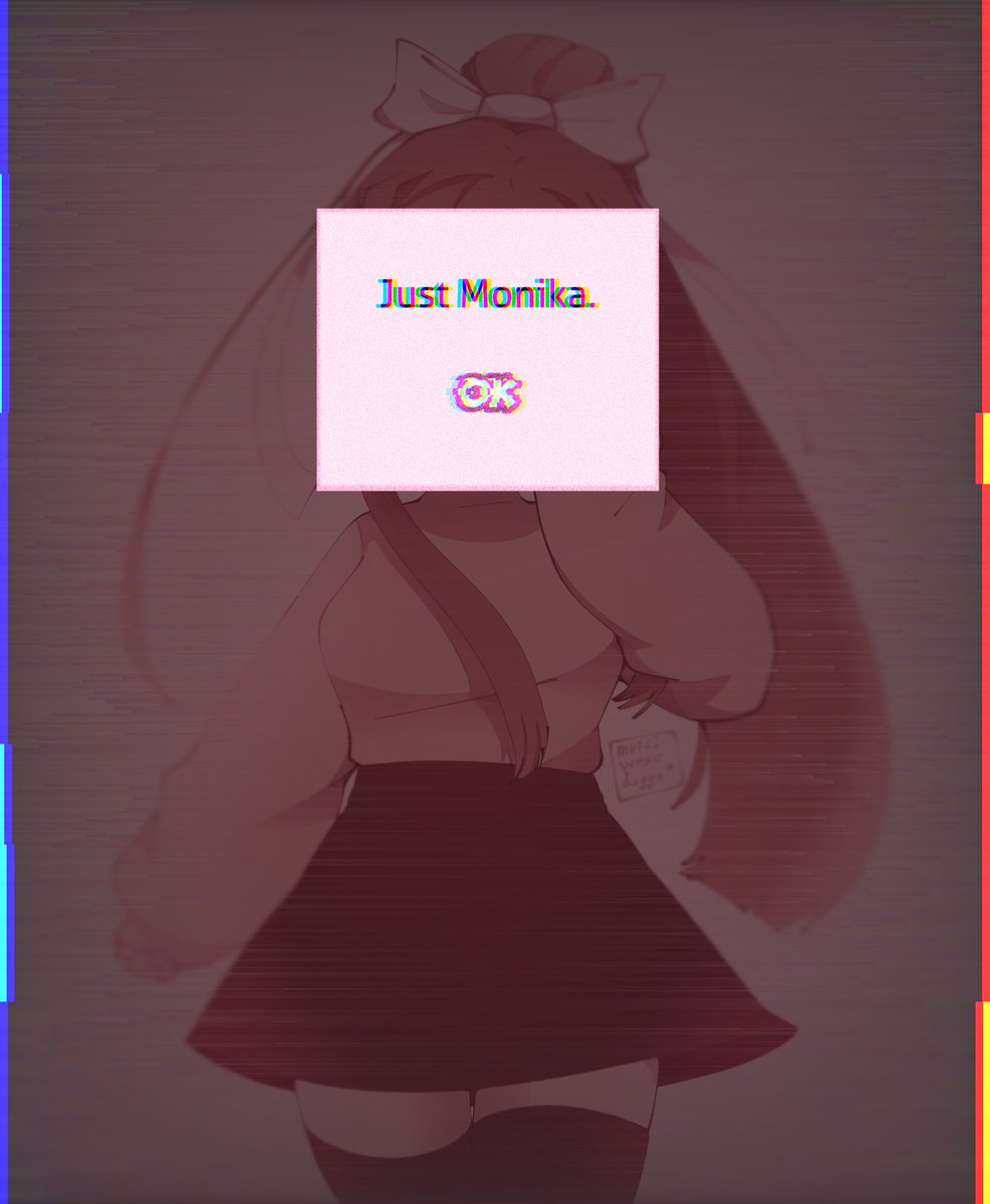I drew a little Monika while I was away 👑 I'm finally back! #ddlc # ...