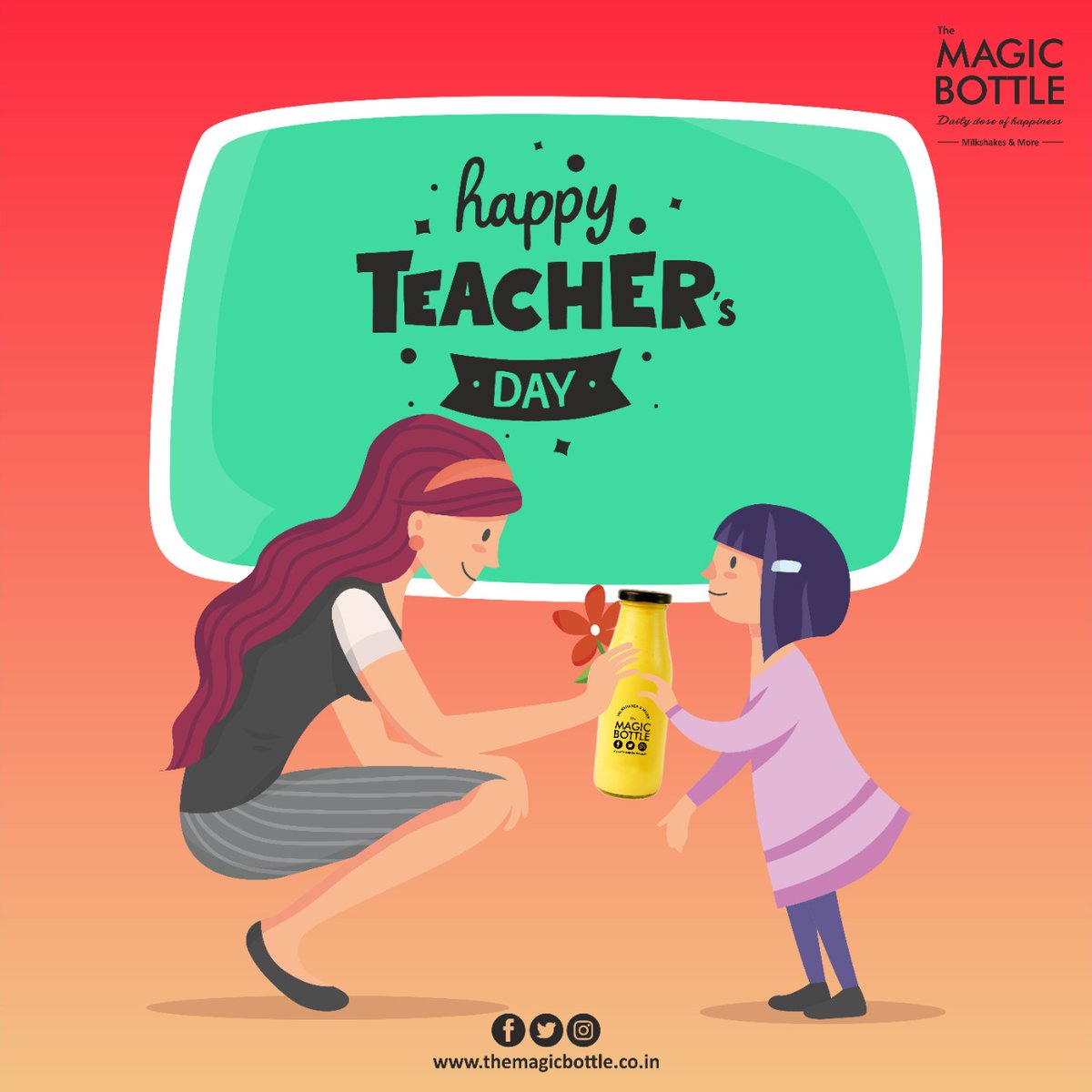 TheMagicBottle1's tweet photo. Teachers are like the candles, which consume themselves to brighten the lives of others. Treat your teachers with milkshakes from Magic Bottle!

#magicbottle #milkshakes #shakes #chocolateshakes #smoothies #teachersday #teachersdaygift https://t.co/M1uOflyS0G
