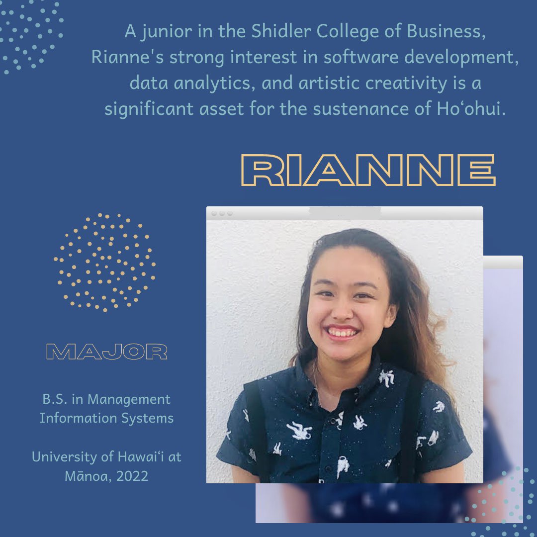 hoohuinitiative's tweet photo. Our Service Management Team is vital and integral to Ho'ohui, operating our website and technical duties. Due to their skillfulness and dedication, we were able to launch our website at our target date this past week. Swipe through to learn more about them! https://t.co/3pUdNzggux