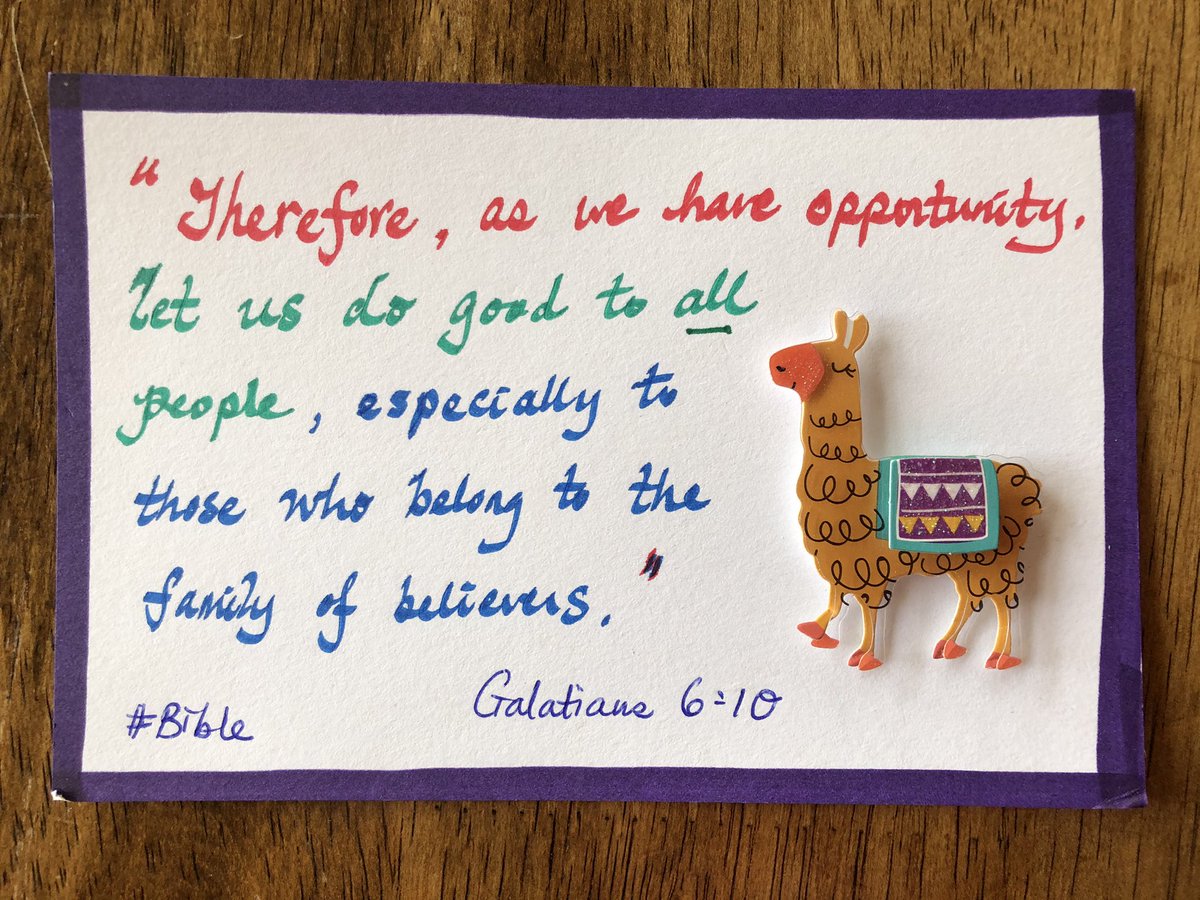 AngelaOltmanns's tweet photo. #WriteoutScriptures
“Therefore, as we have opportunity, let us do good to all people, especially to those who belong to the family of believers.”
Galatians 6:10
#biblejournaling #faithart 😊 https://t.co/B3t8lRcnpR