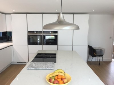 auduskitchens's tweet photo. The brief for this kitchen project was to create a stylish, open kitchen and living space.

We chose a beautiful handleless Nobilia kitchen, with Siemens, Bora and Blanco appliances, finished with a must-have Quooker tap.

https://t.co/m4Vh4GEd59 https://t.co/AvWh31TO75