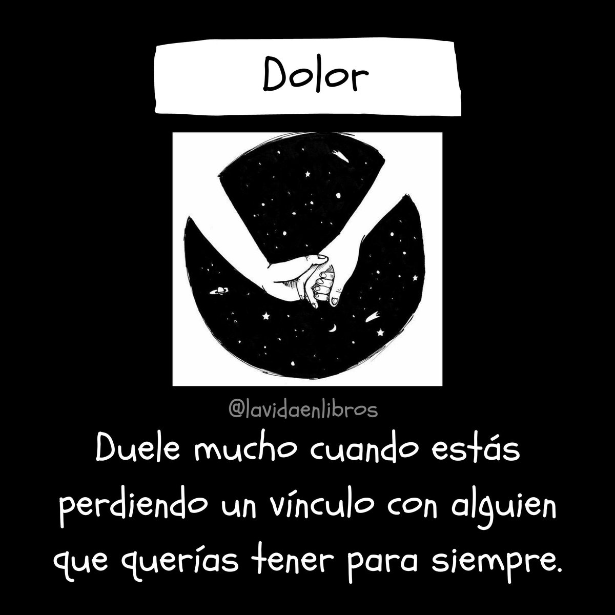 lavidaenlibros's tweet photo. Duele mucho cuando estás perdiendo un vínculo con alguien que querías tener para siempre.
#frase #frases #vida #libros #libro #dolor #mucho #estar #perder #perderte #vinculo #alguien #tu #querer #tequiero #teamo #para #parasiempre https://t.co/MeZ1NWSPwx