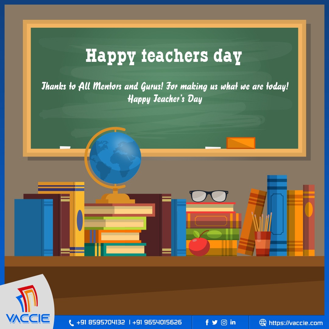 VaccieG's tweet photo. Yes, we are because of our teachers. They shape us and show us the right way. In every field, you need someone who can guide you. Every field needs a roadmap and our mentors help us.
#HappyTeachersDay
#guru #शिक्षकदिवस #vaccie https://t.co/9SZKc5NsiC