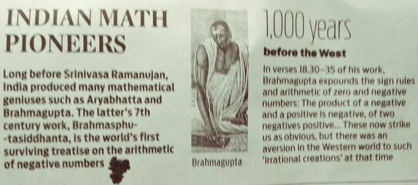 Western copied maths from Indians but could never understand the original conceptMost significant is Zero and it's usesWestern took zero as only place holder but in Indian Mathematics it was a numberBrahmgupta first to give concepts for uses of Zero and Negative Numbers2/n