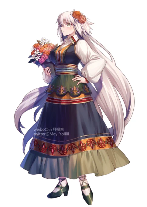 #FGO 合志Fate幻时纪II的图...去年的图了orz
黑贞的二设w 