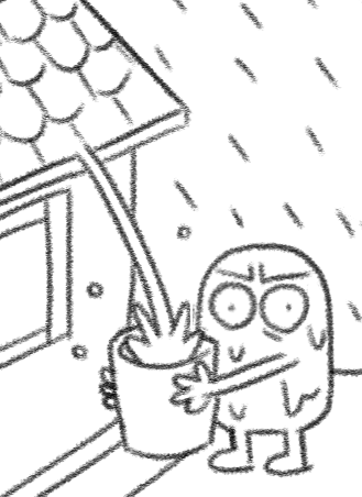 We don't have water for 4 days here because some idiot company had been polluting the water supply, so we were collecting rain water yesterday in case we need it to wash dishes or something